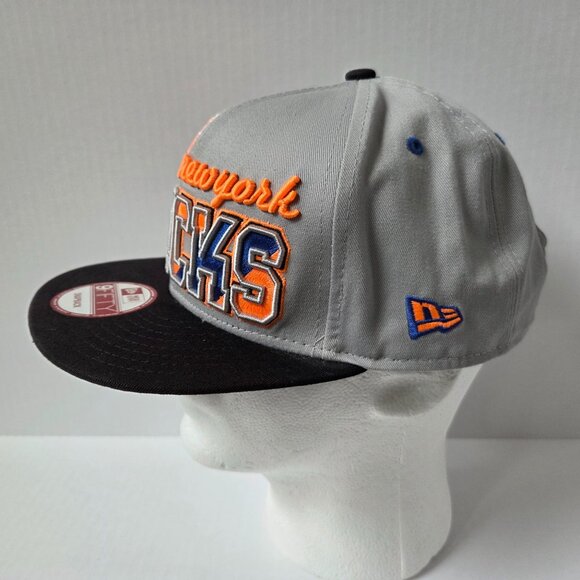 New York Knicks Hat Cap Snapback Gray New Era 9Fifty Hardwood Classics Big Logo - Picture 3 of 14